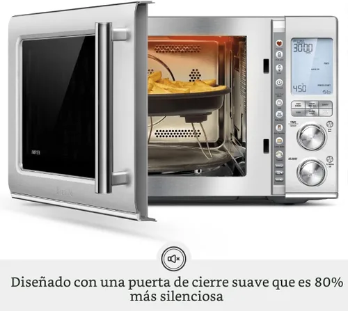 Vista 5 de Breville BMO870BSS Combi Wave 3 en 1: microondas, freidora de aire y horno de convección, de acero inoxidable cepillado 3 appliances in one device