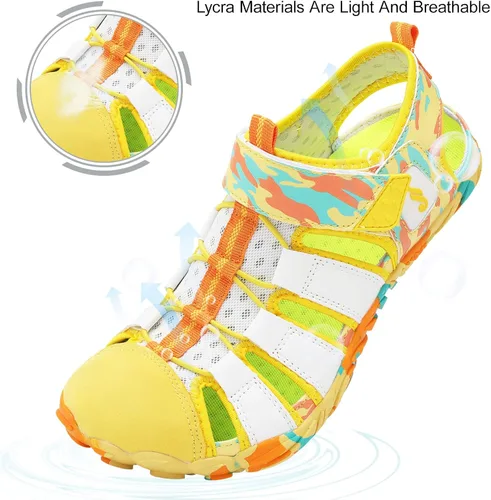 Vista 5 de JIASUQI Zapatos de agua atléticos para senderismo, descalzos, para natación, deportes, caminar, para mujeres y hombres