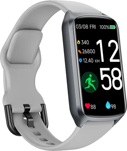 Vista 12 de Amzhero Rastreador de salud y fitness con monitor de frecuencia cardíaca 24/7, oxígeno en sangre, presión arterial, rastreador de sueño