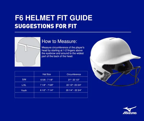 Vista 4 de Mizuno Casco de bateo de sóftbol F6 Fastpitch para adultos con máscara