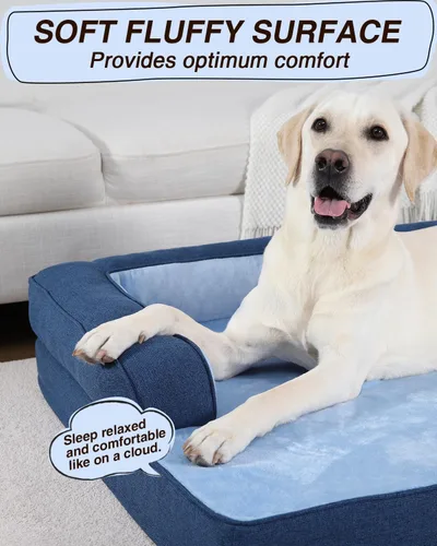 Vista 6 de KSIIA Cama Lavable para Perro XXL para Perros Mayores, Sofá Ortopédico para Mascotas, Cama de Mascotas Impermeable con Laterales, Cama Jumbo
