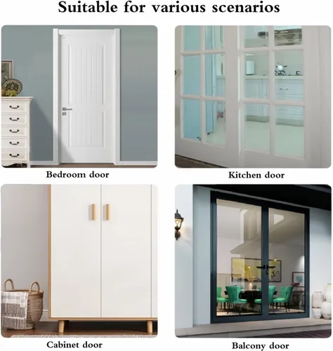 Vista 4 de Cerraduras de cerradura de puerta de granero abatibles – Cerradura de 90 grados para mayor seguridad en tu hogar, adecuado para baño, garaje