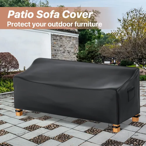 Vista 6 de Likorlove Funda para sofá de exterior impermeable, 152 cm de ancho x 86 cm de profundidad x 76 cm de alto, fundas para muebles de patio