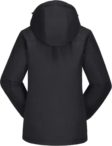 Vista 4 de GOLDEN CAMEL Chaqueta de esquí de invierno para mujer, impermeable, resistente al viento, con capucha, para snowboard, para exteriores