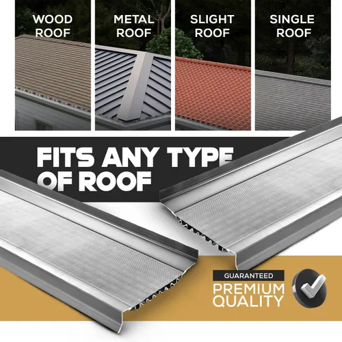 Vista 7 de Micromesh 5 pulgadas Gutter Guards Leaf Protection, 1 Pies Paquete de muestra Bronce oscuro, Malla de acero inoxidable, Cubiertas de canalón