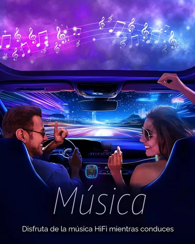 Vista 2 de LENCENT Transmisor FM, transmisor FM Bluetooth, adaptador de radio inalámbrico, kit de coche con carga USB dual, receptor de audio, cargador