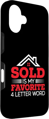 Vista 3 de iPhone 16 Sold Is My Favorite 4 Letter Word Real Estate Agent Realtor Case