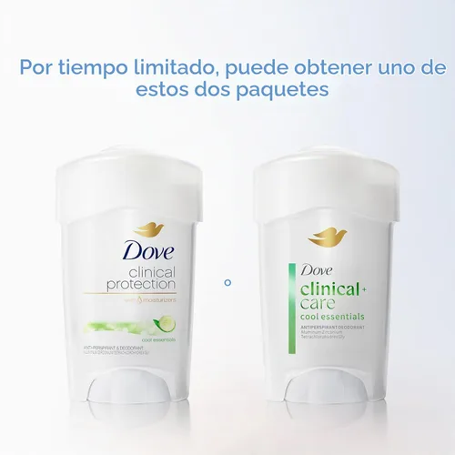 Vista 9 de Dove Desodorante para mujeres, antitranspirante de fuerza recetada, Cool Essentials + desodorante sin aluminio de pepino y té verde, tamaño de viaje