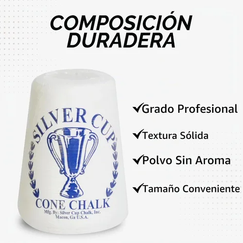 Vista 6 de Hathaway Silver Cup Cone Talc Chalk, White