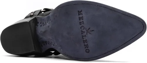 Vista 5 de Mezcalero Botines de piel para hombre con cinturón tachonado y elásticos laterales - Thiago