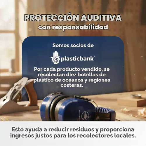 Vista 8 de Schallwerk Work+ - Orejeras de protección auditiva, protección auditiva para reducir el ruido, protección auditiva para el campo de disparo Azul