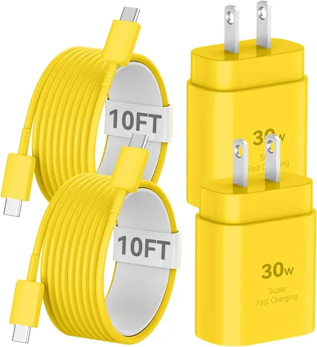 Vista 11 de Cargador de teléfono 17, 16, 15, carga rápida, bloque de carga USB C de 30 W con cable de carga C de 6.6 pies de largo para teléfono 17, 16, 15 Pro