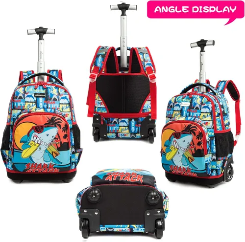Vista 6 de MOHCO Mochila con ruedas de 16 pulgadas para niños y niñas