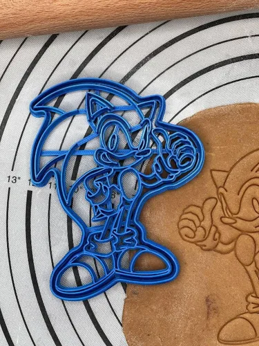 Vista 5 de Cortador y molde de galletas Sonic de 5.1 pulgadas producido por 3D Kitchen Art