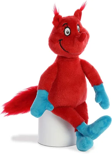 Vista 2 de Aurora® Whimsical Dr. Seuss™ Fox in Socks - Peluche con licencia oficial para juegos imaginativos, perfecto para niños y adultos, color rojo, 12