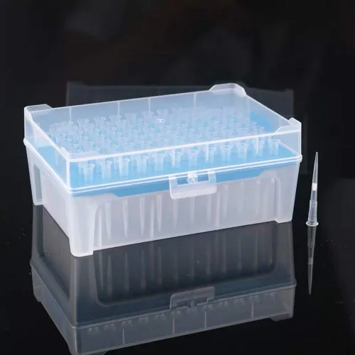 Vista 2 de Puntas de pipeta de filtrado de 10 µL – Puntas de pipeta de filtro universales – en rack, sin ARNasa/DNasa y seguras para pirógenos, transparentes