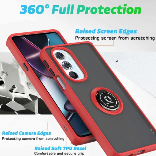 Vista 7 de Funda TJS para Motorola Moto Edge Plus 2022/Edge+ 5G UW 2022 (negro)