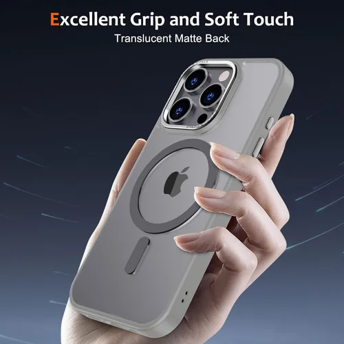 Vista 317 de Anuck - Funda magnética para iPhone 11 compatible con MagSafe, carcasa trasera mate translúcida dura, borde de TPU, delgada, resistente a impactos