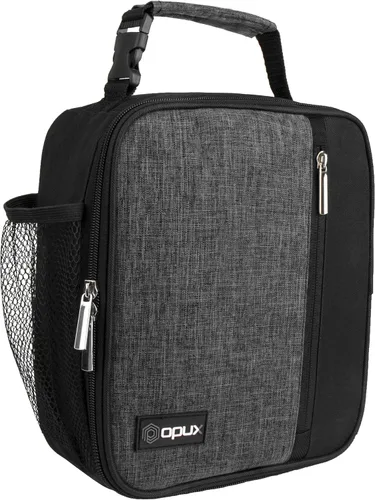 Vista 13 de opux - Lonchera aislada para niños y adultos, bolsa de almuerzo a prueba de fugas para niños, niñas, hombres y mujeres, lonchera reutilizable y Negro