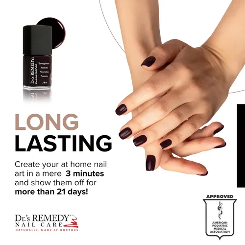 Vista 3 de Dr’s Remedy Esmalte de uñas enriquecido: No tóxico, totalmente natural y orgánico - Formulado por un médico: Fortalece, restaura, cura y protege