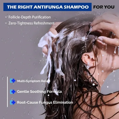 Vista 7 de Champú antifúngico para dermatitis seborreica, foliculitis y psoriasis del cuero cabelludo, champú anticaspa para hombres y mujeres, alivia