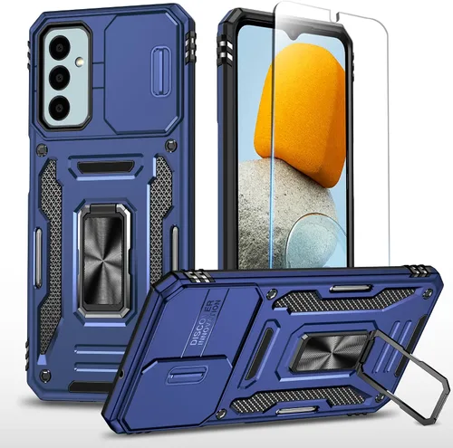 Vista 36 de SunStory Funda compatible con Samsung Galaxy A17 5G con protector de pantalla HD, cubierta de cámara deslizante y soporte de anillo giratorio, a