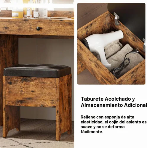 Vista 6 de Escritorio IRONCK con estación de carga para dormitorio y vestidor