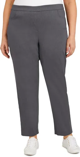 Vista 9 de Alfred Dunner Pantalón clásico Allure elástico de longitud media para mujer Blanco puro