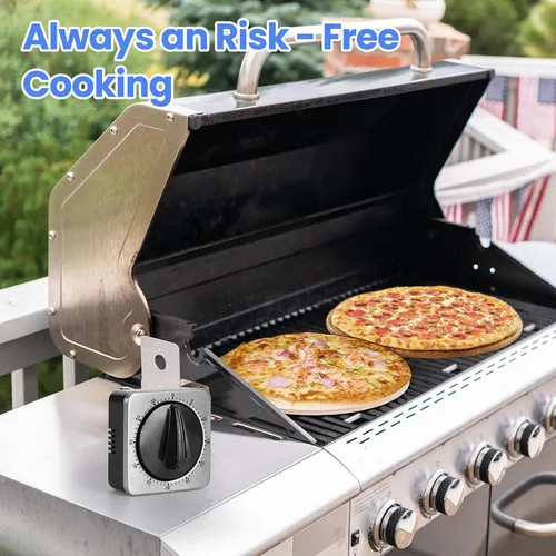 Vista 4 de Temporizadores de cocina para cocinar, reloj temporizador de cocina de chef con alarma fuerte, temporizador de escritorio 100% mecánico -