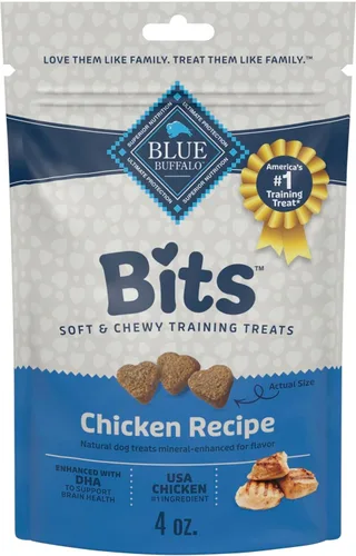 Vista 12 de Blue Buffalo Bits - Golosinas de entrenamiento de pollo, 1 oz, 12