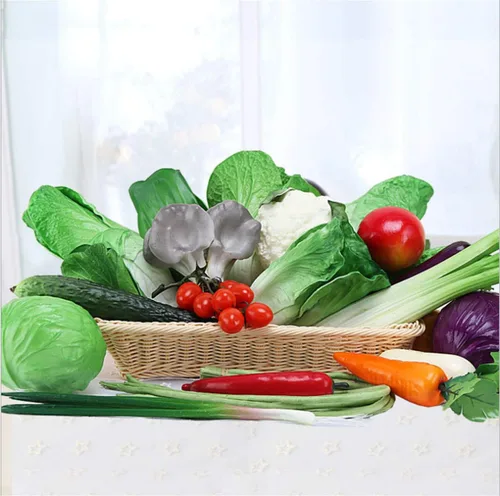 Vista 5 de Zzooi 1 unids artificial de alta simulación lechuga Display Props lechuga modelo decoración Prop