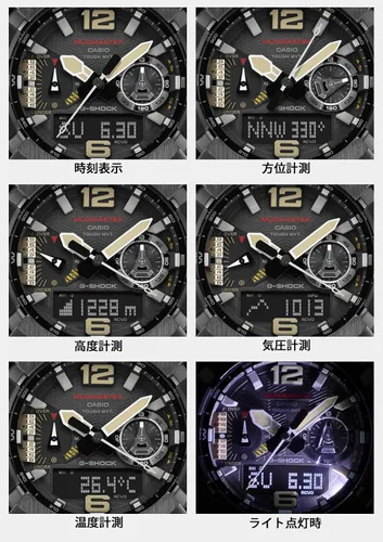 Vista 5 de Casio G-Shock GWG-B1000-1AJF Maestro de la Serie G MUDMASTER Modelo insignia Triple Sensor Japón Importación Nuevo, Reloj