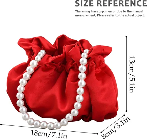 Vista 2 de LAKSMI Mini bolso de cubo con cadena de perlas