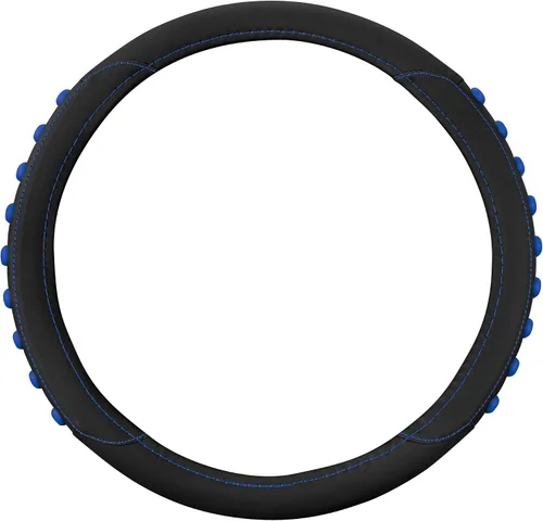 Vista 27 de Motor Trend GripDrive - Funda de cuero negro sintético para volante de automóvil, camión, camioneta, SUV, tamaño pequeño de 14 pulgadas, funda