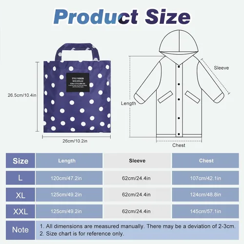 Vista 7 de Chubasqueros largos para mujer, impermeable, plegable, con capucha, rompevientos ligeros y ajustables para exteriores