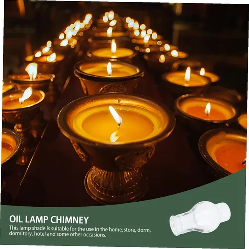 Vista 9 de DECHOUS Pantalla de lámpara cilíndrica Mini pantalla de lámpara Mini linterna de queroseno globo lámpara de queroseno lámpara de aceite de chimenea