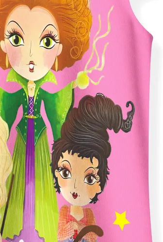 Vista 5 de Yannie Winifred Sarah Mary Sanderson - Vestido de hermana y niña ropa de bruja para niños camisa de manga corta con volantes