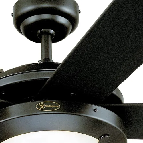 Vista 3 de Ventilador Westinghouse Lighting Comet de techo, para interiores y exteriores, con luz Negro mate