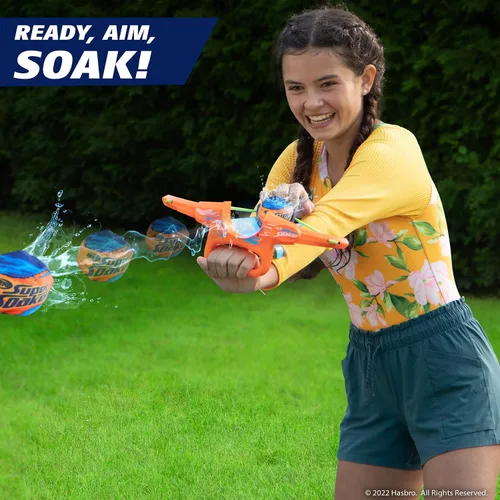 Vista 7 de Nerf Super Soaker - Rocket Storm Ball Water Rocket incluye 4 bolas reutilizables absorbentes de agua