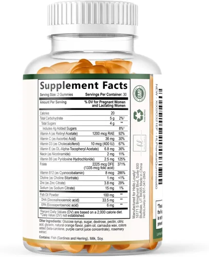 Vista 9 de Vitaminas prenatales para mujeres – Multivitamínico completo para el embarazo – Ácido fólico, Omega 3 DHA, colina, vitamina D – Apoyo esencial