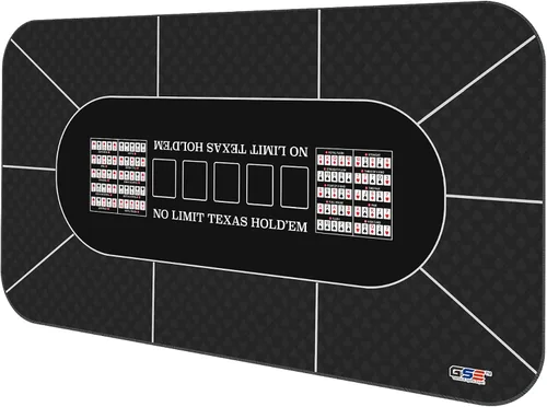 Vista 8 de GSE Games & Sports Expert Casino Texas Hold'em - Tapete de mesa con respaldo de goma antideslizante para fiestas familiares y amigos, noche de casino