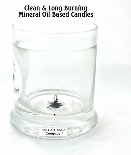 Vista 5 de Plumeria - Aceite mineral perfumado a base de hasta 120 horas de 8 onzas, tarro decorativo que se quema limpio e incluso por The Gel Candle Company
