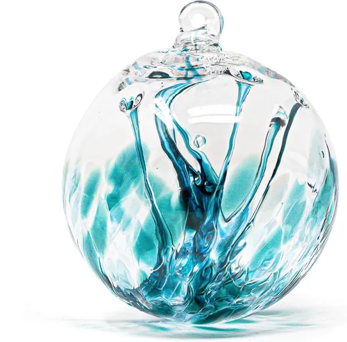 Vista 12 de Luke Adams Glass Mini árbol de la vida de cristal de 3 pulgadas Adorno hecho a mano Bola colgante para observar jardín Decoración del hogar