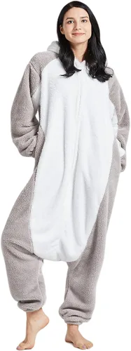 Vista 4 de DarkCom Unisex Adult Onesie Halloween Cosplay Animal Onesie Christmas Pajamas Halloween Costume One Piece Sleepwear