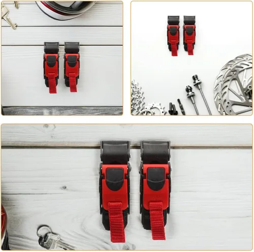 Vista 9 de 4pcs Motorcycle Helmet Chin Strap Buckle Replacement Kit with Metal Lock Buckles, Easy-pull Quick Release Clips for Universal Electric Motorcycle