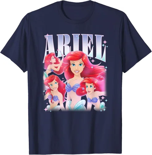 Vista 63 de Disney Camiseta de la princesa Ariel de la Sirenita Multi Pose, Negro