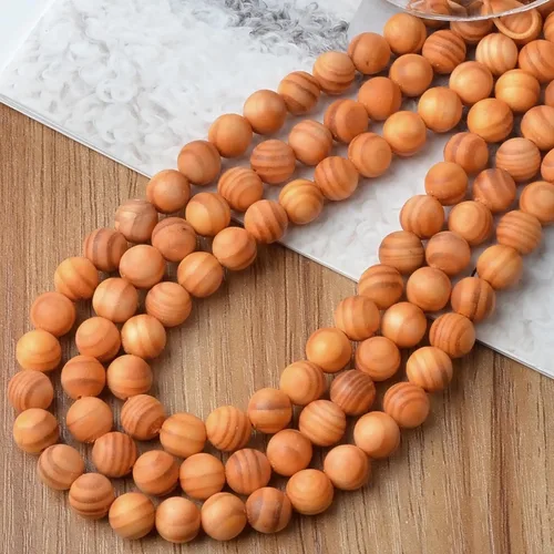 Vista 16 de MASSIVE BEADS - KIT de 960 cuentas de madera redondas sueltas mixtas naturales de 6 mm para hacer joyas, con hilo e agujas (12 de madera, 6 mm)