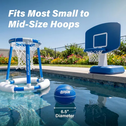 Vista 4 de GoSports Balones de baloncesto para piscina, paquete de 3, ideales para aros de baloncesto flotantes de agua, elige pelotas de baloncesto rojas