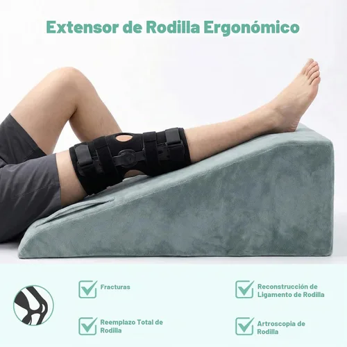Vista 3 de Almohadas de elevación de piernas para después de la cirugía, almohada de rodilla de espuma viscoelástica para cirugía de reemplazo de rodilla