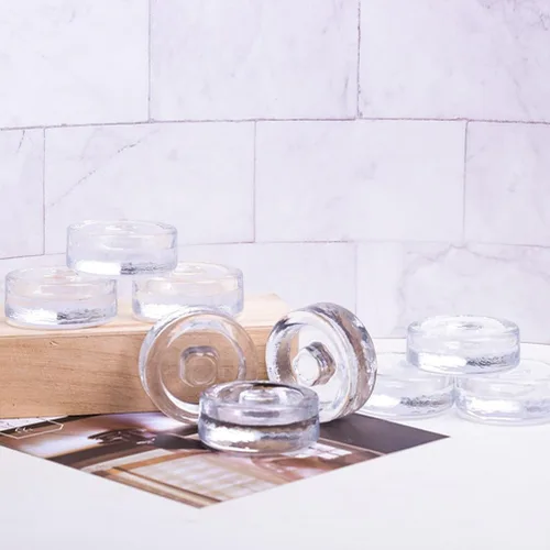 Vista 2 de Luxshiny Kit de decapado Pesos de fermentación de vidrio con asas ranuradas, tapas de fermentación pesada para tarro de boca ancha universal Kit